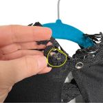 Adiva Black Lace Mock Neck Sheer Yoke Knit Sleeveless Blouse Size M Photo 10