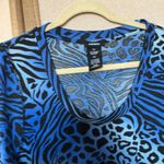 Premise FINAL MARKDOWN  Blue and Black Abstract Top XXL Photo 6