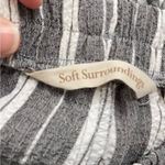 Soft Surroundings  Grey & White Wide Striped Cropped Wide Leg Pants Womens M Photo 5