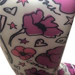 Coach Poppy Rubber Jelly Tall Preppy Rain Boots 7 Printed Pink Flowers Fairycore Photo 9