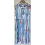 Free People  We The Free Surf Stripe Maxi Top XS Linen Oversized Beach Vacation Photo 4