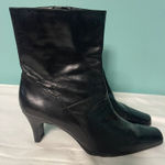 Nine West Womens Black Leather Ankle Boots 10 Medium Photo 0