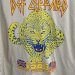 Def Leppard  Tour 1983 Women's T-Shirt Cream Medium New Photo 1