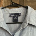 Susan Graver  Pure Tunic Shirt‎ 100% Cotton Blue Button Up lightweight Photo 1