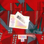 LuLaRoe  NWT Size XL Red & Gray Geometric Cassie Straight Pencil Skirt Photo 5