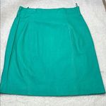 wilson's leather Vintage Wilsons 100% Leather Green Skirt Sz 8 Photo 0
