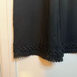 Le Gali Black Cropped Wide Leg Crochet Hem Pants Size XS Photo 5