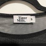 Tiger Mist  Women’s Full Sheer Black Long Sleeve Mesh Pullover Shirt Sz S EUC Photo 2