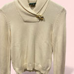 Ralph Lauren Cute creamy shawl collar gold toggle sweater classic cotton Photo 0