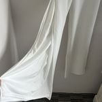 Lulus White Wide Leg Side Slit Split Leg Pants Back Zip Lined Small Photo 5