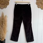 Free People  velvet pants flare high rise cropped cotton 6 black Photo 3