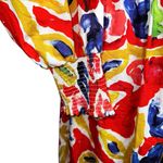 De Loreta Sweetheart Puff Sleeve Cotton Maxi Dress M | Vibrant Abstract Dopamine Red Size M Photo 5
