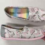 Toms Classic Canvas Unicorn Rainbow Shimmer Slip On Shoes Flats Women's Size 7 Photo 0