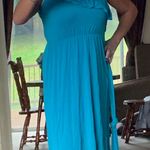ANA One Shoulder Aqua Sundress Photo 0