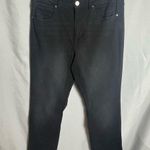 Indigo Rein Black High Rise Slim Jeans 15W31 L31 Raw Hem Stretch Tapered Women's Photo 0