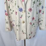 Alfred Dunner Vintage  Floral Blazer Women 14‎ Beige Pink Cottagecore Academia Photo 2