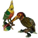 PARAKEET BEJEWELED TRINKET BOX WITH‎ AUSTRIAN CRYSTALS & figurine w/ glass body Gold Photo 0