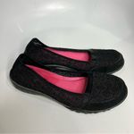 Skechers  black lace slip on shoes flats casual women’s size 9.5 business casual Photo 2