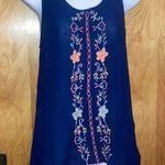 Royal Blue Embroidered Between Me & You Tank Top Size XS Photo 0