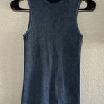 Free People  Intimates Blue Ribbed Sleeveless Tank Photo 3
