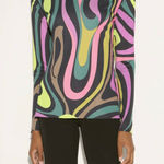 Emilio Pucci  Marmo-Print ‎ Multicolored Top Silk Size 2 $935 Photo 0