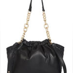 INC International Concepts Kemah Chained Satchel Crossbody Black Photo 0