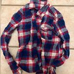 Abercrombie & Fitch  red white blue flannel long sleeve button down shirt Photo 0