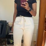 Boutique White Joggers  Photo 0