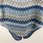 Ya Silk Blend Diamond Print Chiffon Blue Top Size M Workwear Casual Size M Photo 3