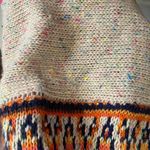 Michelle Nicole Nordic Wool Blend Tribal Sweater Poncho Boho Southwest M Orange Size M Photo 7