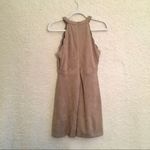 Lily Rain  Sleeveless Scalloped Mini Dress Tan S/M Photo 6