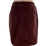 Falls Creek  Corduroy Skirt Womens Size 8 Maroon Button Front Classic Fall Photo 3
