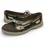 Sperry  Taupe with Grey Sequins Top-Sider Angelfish Boat Shoes Size 6.5 Photo 13