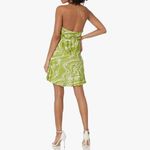 ASTR the label Women's Quinta Dress Celery Green Floral Halter Necklace Small Photo 1