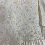 Gunne Sax  Vintage Ivory Ruffle Satin Dress Cottagecore Bridal Medium Photo 7