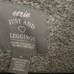 Aerie  Just Add Leggings‎ Sweater Heathered Gray Size Medium Cowl Neck Drawstring Photo 3