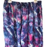 Tyger Lotus blue and pink silk palazzo pants Size XL Photo 8