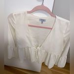 Tobi tie front blouse with flared sleeves Photo 4