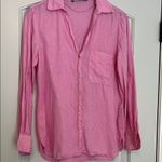 ZARA  Pink Long Sleeve Notched Collar Blouse Photo 0