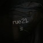 Rue 21 Puffy Vest black with hoodie and fur size L Photo 1