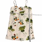 Abercrombie & Fitch NEW  Linen-Blend Button Skort in Tan Fruit Pattern Medium Photo 4