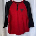 Nba Size Large Red Chicago Bulls Raglan Shirt Photo 0