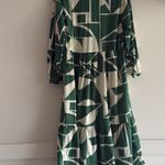 ZARA Green Geometric Print Maxi Dress XS Photo 5