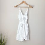 Selfie Leslie NEW NWT‎  Khandi Wrap Ruffle Dress White Tie Waist Women's XL Photo 2