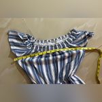 Hollister π¦ Off-The-Shoulder Striped Romper blue/white stripes one piece size S Photo 10