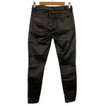 7 For All Mankind Metallic Twill Ankle Skinny Jeans Gunmetal Size 27 AU8121148 Photo 13