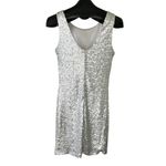 Crystal Doll  Full Silver Sequine Mini Dress Photo 7