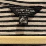 Lucky Brand Women's Ruffle Black and White Stripe Sleeveless Tunic Size Small Photo 4