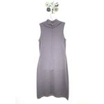 St John Santana Knit Sleeveless Cowl Neck Sweater Dress Size 6 Grayish Purple Photo 6