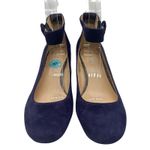 Nine West Heels Womens 6 Purple Suede Leather Glitter Block Heel Photo 1